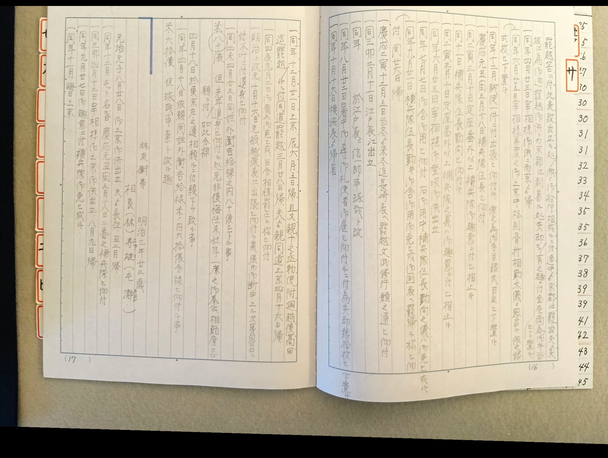 田原健子氏による翻刻ノート 田原健子氏による翻刻ノート