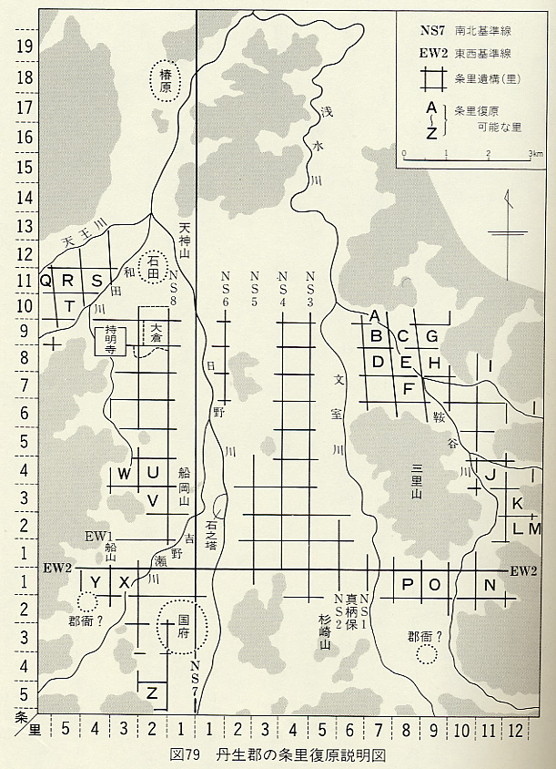 図79　丹生郡の条里復原説明図