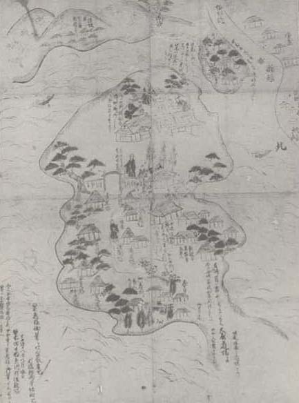 写真223 吉崎御坊絵図(新潟県上越市本覚坊所蔵)