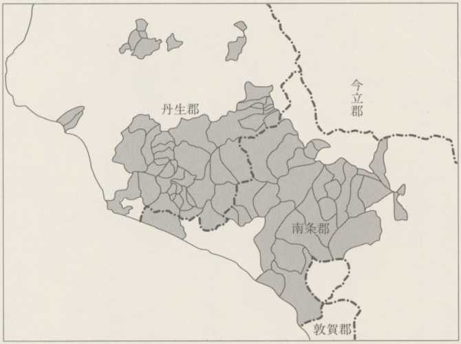 図4 慶長3年(1598)太閤検地後の大谷吉継領