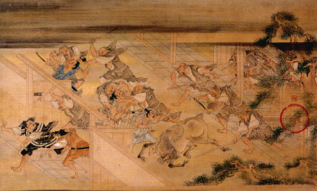 和漢故事説話図　近藤師径と寺僧の決闘