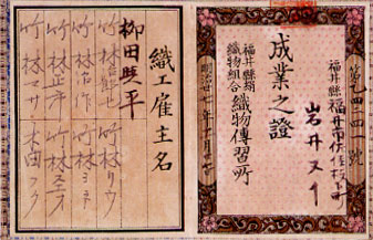 成業証（１８９４年）