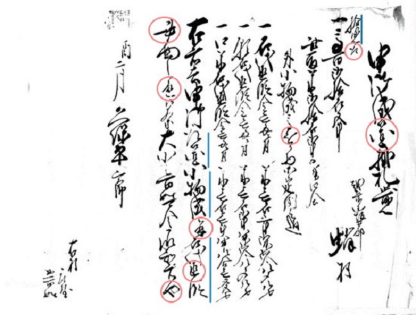 重森邦夫家文書　「申御成箇掛札覚」