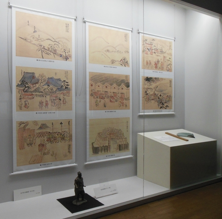 壁面ガラスケースのようす　2014福井県文書館企画展示