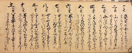 数え歌1　「水藩浮浪姓名簿」　敦賀郷土博物館蔵