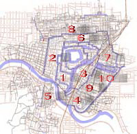 幕末の福井藩士の住宅地図（復元図）