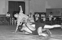 レスリング大会（会場：小浜二中、1962年）