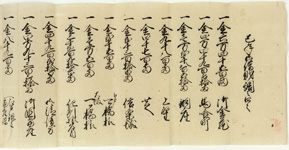 「巳年御借財調之口々」　1845年（弘化2）　松平文庫
