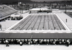 水泳プール竣工式 1966年（昭和41）県広報写真62645　福井県文書館蔵