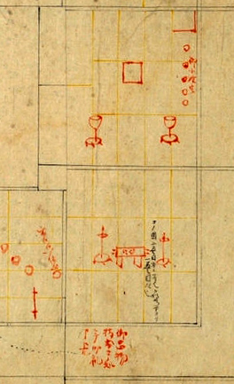 福引の図 「御座所御間所座配図」松平文庫 福井県立図書館保管